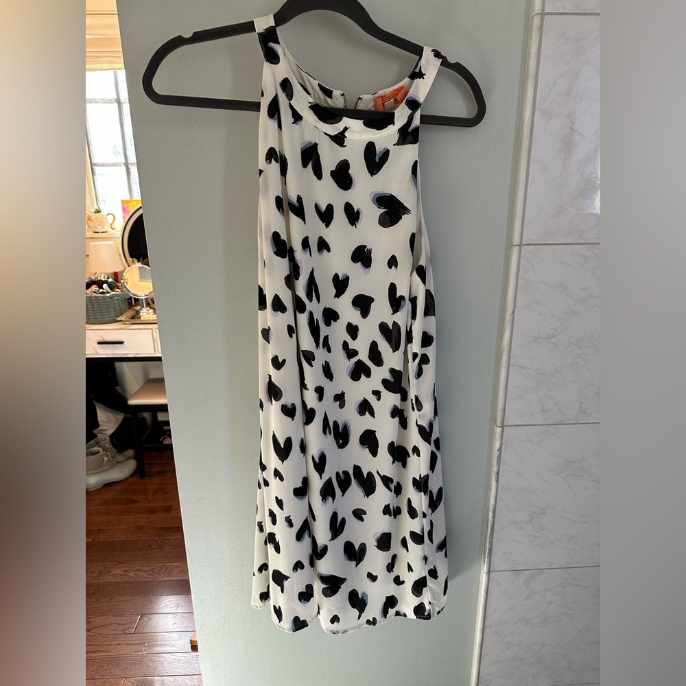 Le Lis Johnetta heart black and white Dress large